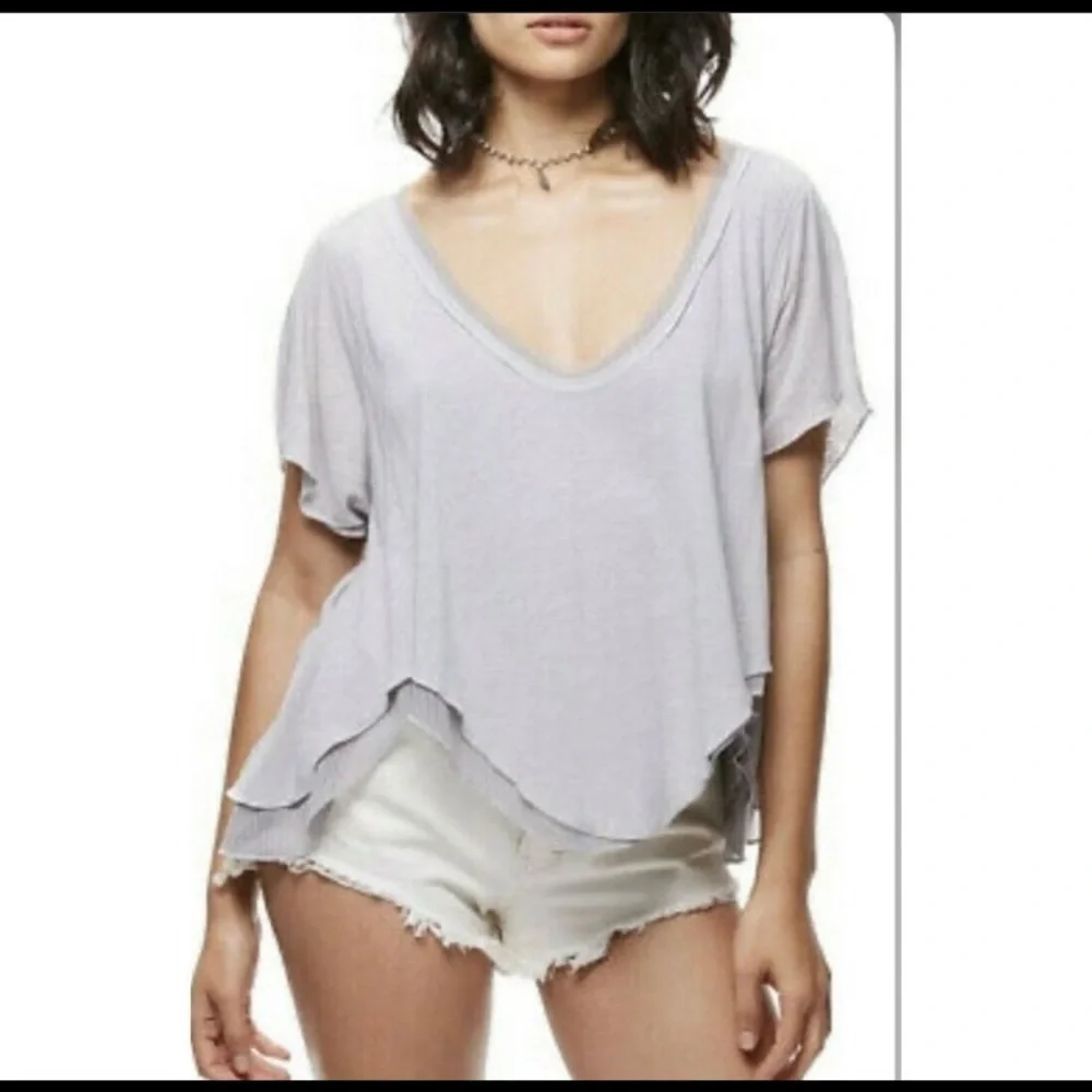 COPY - Free People Cookie Tee in Light Gray